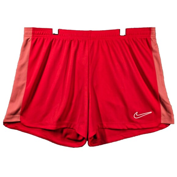 Nike Women's DRI-FIT Standard Fit Polyester Soccer Shorts Red large 00012 - Picture 1 of 8